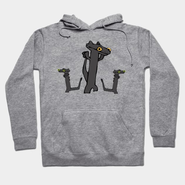 Multiple Dancing Toothless Design Hoodie by GoldenHoopMarket